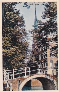 Netherlands Delft Church and Bridge