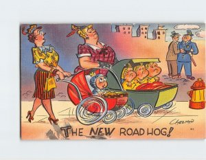 Postcard The New Roadhog!, With Comic Art Print