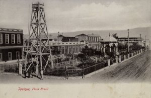 chile, IQUIQUE, Plaza Brasil (1900s) Postcard