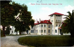 Postcard CA Santa Clara Valley Hayes Home Eden Vale near San Jose ~1910 V197