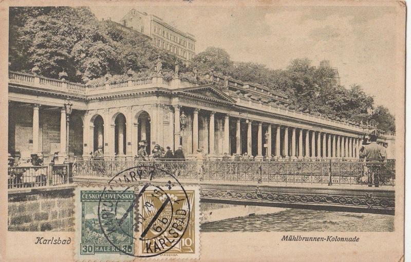 B77905 karlsbad karlovy vary muhlbrunnen   czech republic  scan front/back image