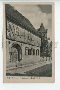 460546 GERMANY Tangermunde Burgerhaus Vintage postcard