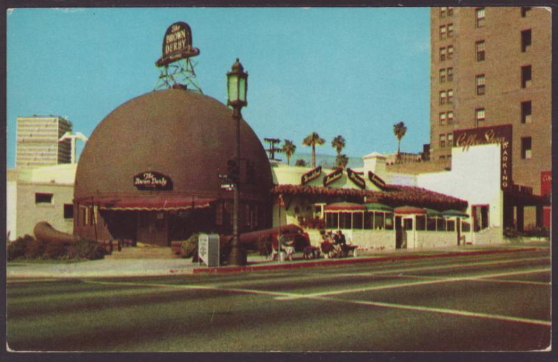 Brown Derby Restaurant,Los Angeles,CA Postcard BIN