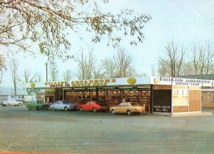 The Drive In Bottle Shop Aquadrome Northampton Worn Postcard