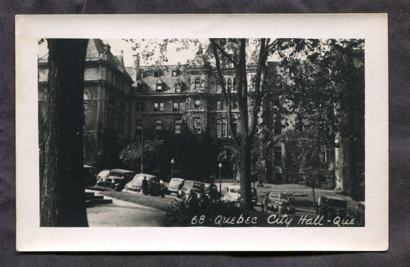 h2691 - QUEBEC CITY 1940s City Hall Real Photo Postcard