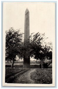 c1920's Obelisk Of Ein Shams View Cairo Egypt RPPC Unposted Postcard