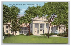 Little Rock Ark. Arkansas State War Memorial Building Postcard