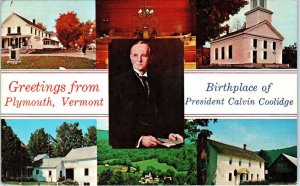 PLYMOUTH, VT Vermont   President Calvin Coolidge BIRTHPLACE   1984    Postcard