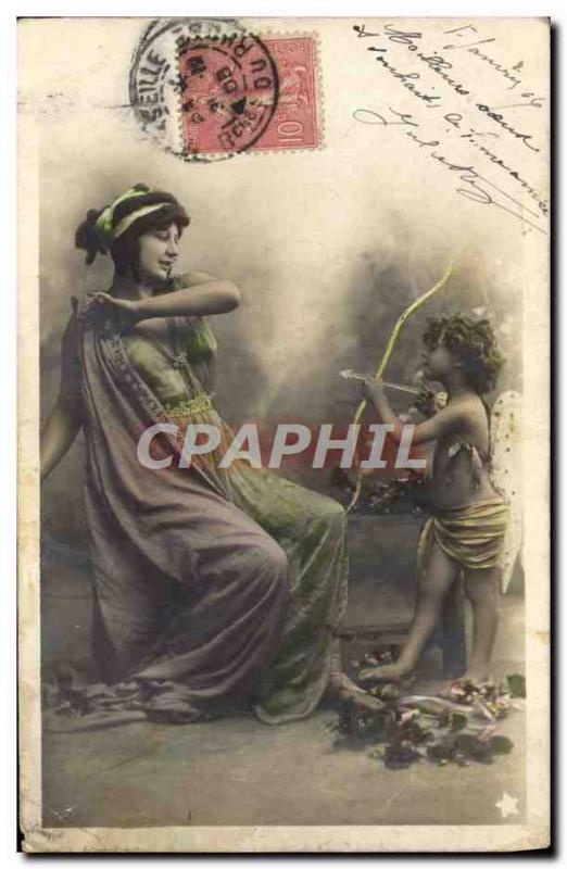 Old Postcard Tir 39arc the & # Female Angel