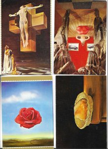 Lot of six /6) modern Spanish postcards, paintings by Dali