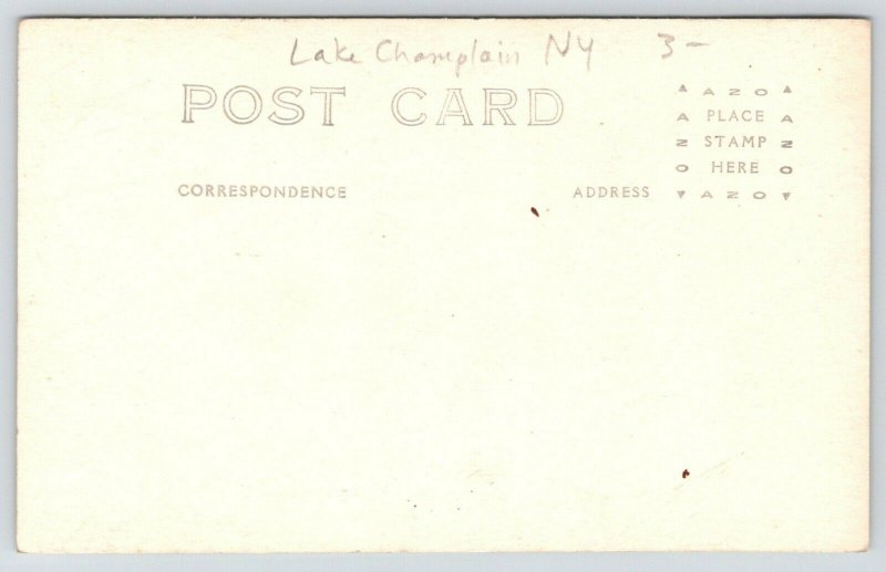 Lake Champlain?* New York~Vista Portrait 1920s Lovely Colorized RPPC Postcard 