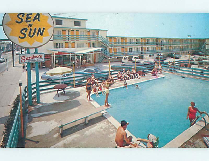 Pre-1980 MOTEL SCENE Virginia Beach VA hk1686