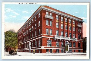 Moline Illinois IL Postcard Y.M.C.A. Building Exterior Roadside c1920's Antique