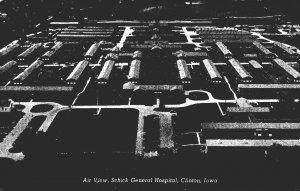 Iowa Clinton Aerial View Schick General Hospital 1949 Curteich