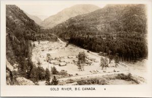 Gold River BC Vancouver Island Aerial Unused Real Photo Postcard G69