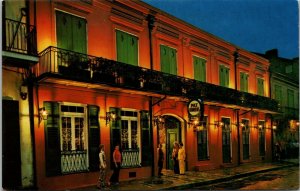 Vtg New Orleans Louisiana LA Pat O'Briens Bar Facade Unused Chrome Postcard