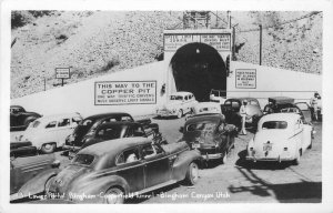 Autos Lower Portal Bingham Copperfield Utah 1940s RPPC Photo Postcard 20-11550