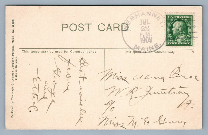 WELLS BEACH ME CRESCENT BEACH ANTIQUE POSTCARD 