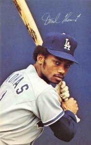 DERREL THOMAS Los Angeles Dodgers Baseball Player c1970s Vintage Postcard