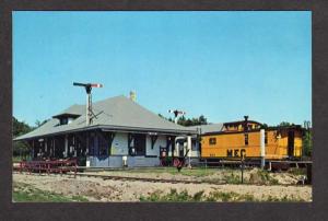 ME Boothbay Railway Railroad Train Station Depot Narrow Gauge Maine Postcard