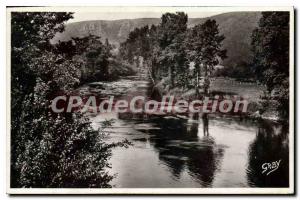 Postcard Old Calvados Clecy the banks of Vey