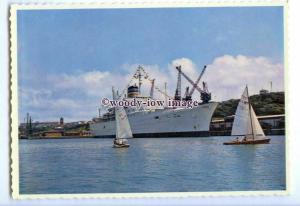 LN1264 - Safmarine Liner - S.A Vaal , built 1961 ex Transvaal Castle - postcard