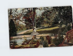 Postcard Cupid Fountain, Elizabeth Park, Hartford, Connecticut