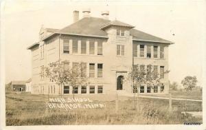 1910 High School Belgrade Minnesota RPPC Real photo postcard 8959