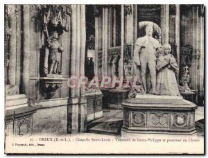 Old Postcard Dreux E and L Chapel St. Louis Tomb of Louis Philippe and perime...