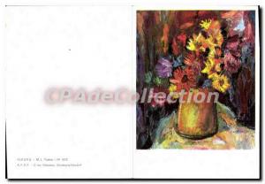 Postcard Modern Flowers card vows