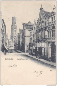 Street View, Rue Flamande, Bruges (West Flanders), Belgium, PU-1902