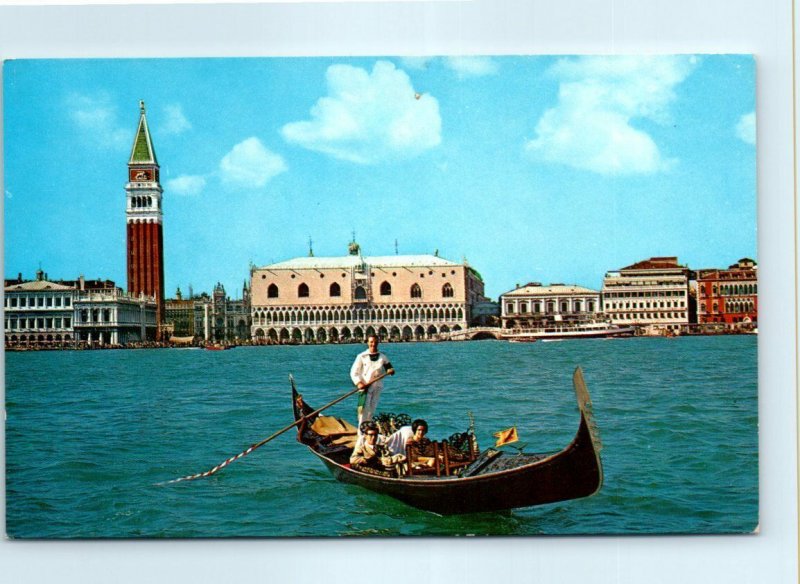 Postcard - Panorama of St. Marcus Dock and Gondola - Venice, Italy