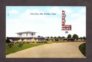 TX Royal Palms Motel McAllen Texas Linen Postcard Anna Rapp