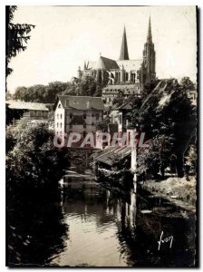 Modern Postcard Chartres Eure et Loir The shores of Europe and the Cathedral