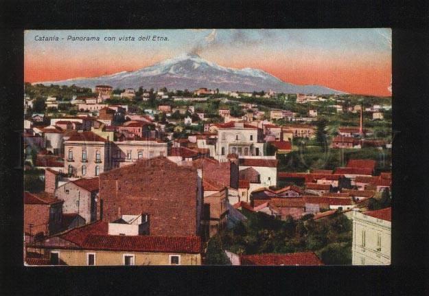 053416 ITALY Catania Panorama con vista dell Etna Vintage PC