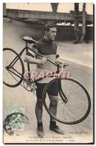 Postcard Old Bike Cycle Cycling Jacquelin and his bicycle Jacquelin Avenue de...