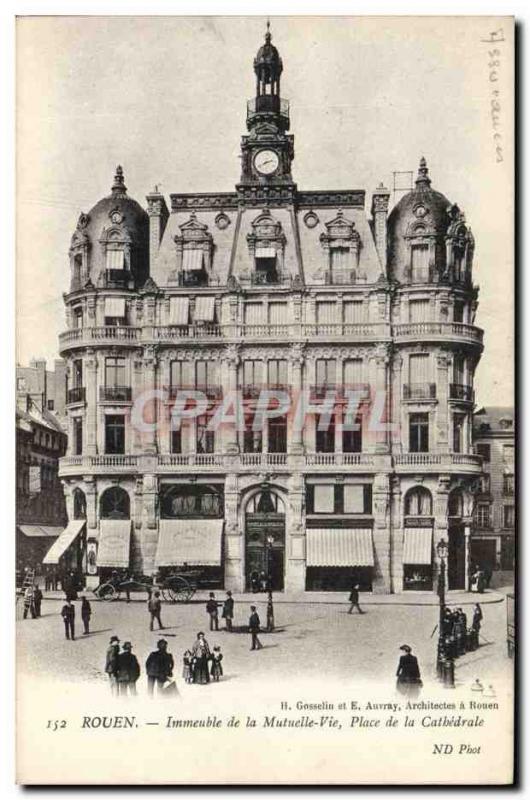 Postcard Old Mutual Insurance Rouen's Life Building Place de la Cathedrale