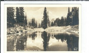 RPPC: Mt Rainier and Mirror Lake, Washington, used, Ellis #490 (PC1290)