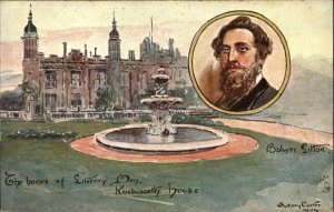Bulwer Lytton Homes of Literary Men Series 9098 Tuck 1900s-20s Vintage Postcard