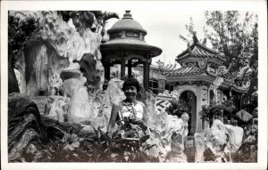 Hong Kong Tiger Balm Gardens 1960s Real Photo Postcard