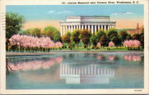 postcard Washington DC - Lincoln Memorial near Potomac River