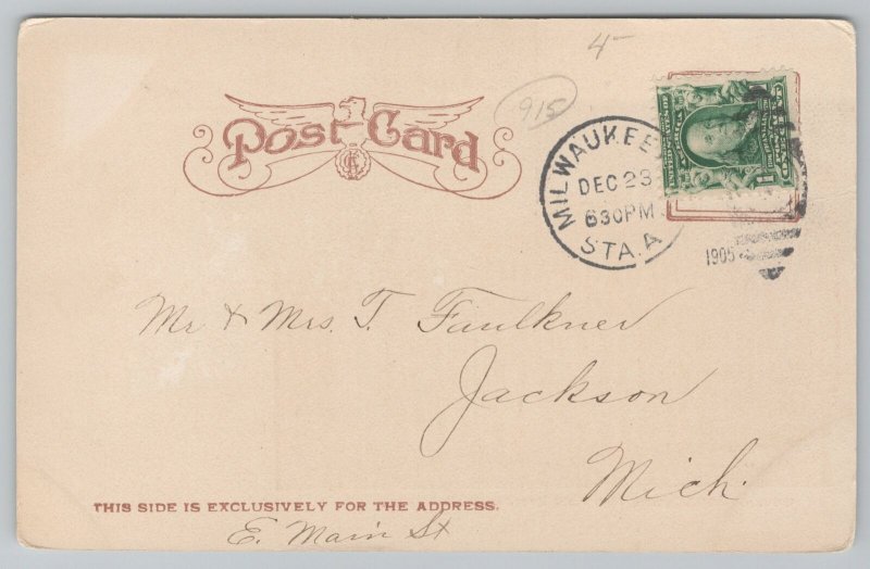 Milwaukee Wisconsin~Government Building & Post Office~Vintage Postcard 