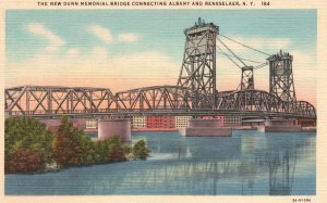 Vintage Postcard New Dunn Memorial Bridge Connects Albany & Rensselaer New York