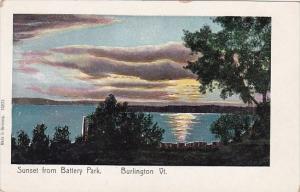 Sunset From Battery Park Burlington Vermont