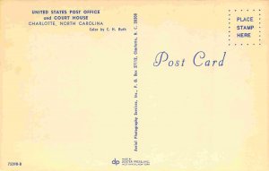 US Court House Post Office Charlotte North Carolina postcard