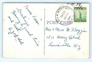 Postcard KY Corbin Bird's Eye View Vintage Linen Town View #1  D21