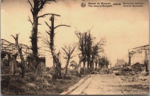 Military World War 1 Ruins de Nieuwport Outside Boulevard Nieuwpoort C052