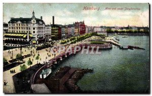 Old Postcard Hamburg Alter und neuer Jungfernstieg