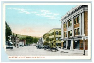 c1910 Main Street Looking South Newport New Hampshire NH Antique Postcard 