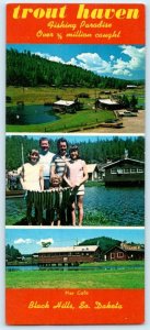 BLACK HILLS, SD ~ Advertising Card TROUT HAVEN Fishing Paradise 3 1/2 x 8
